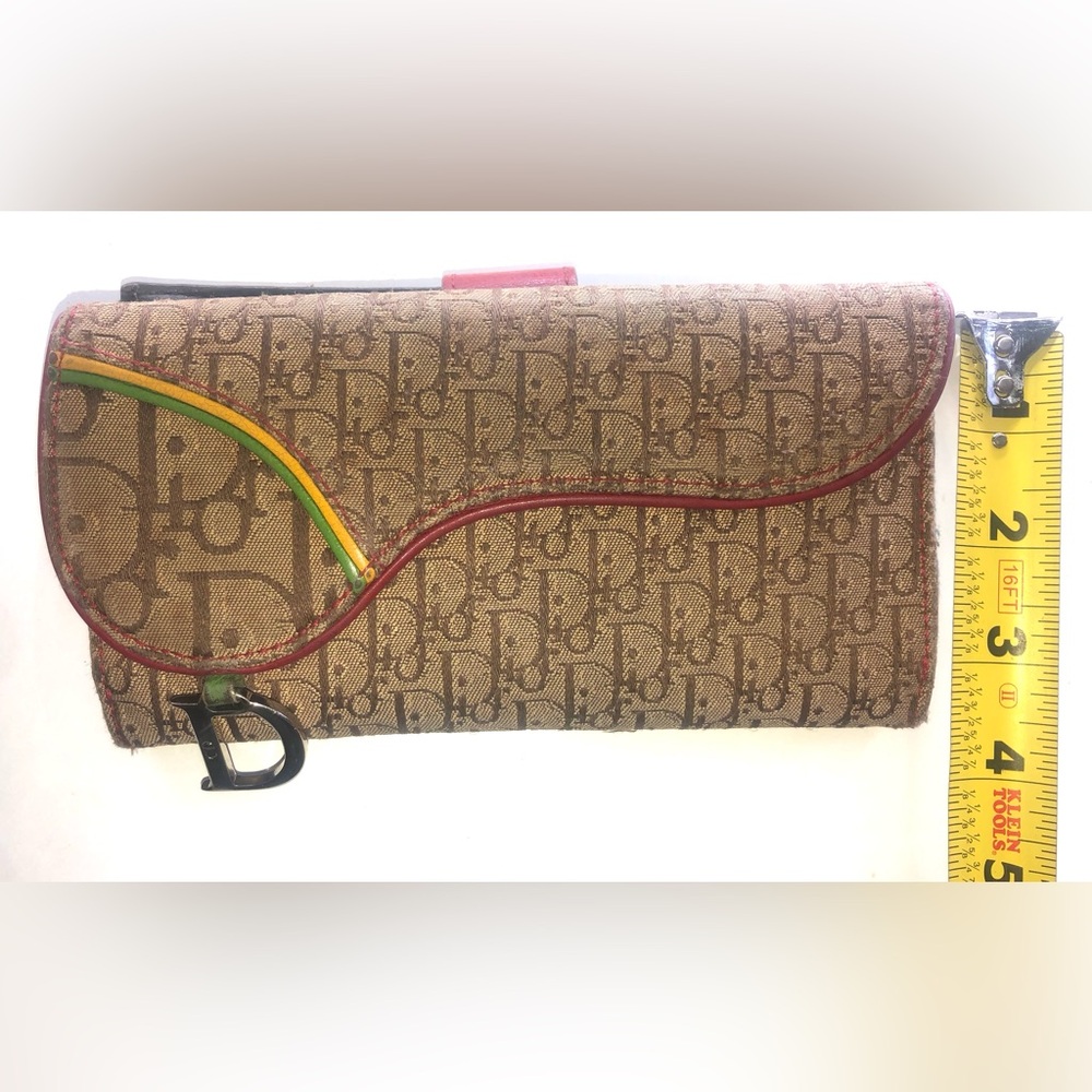 ♥️ Christian Dior Rasta Saddle Trotter Long Wallet with Dustbag LIMITED EDITION - Picture 6 of 15